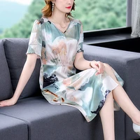 2022 summer women korean fashion vintage dress midi floral casual dresses for party mini sexy prom elegantes bodycon vestidos