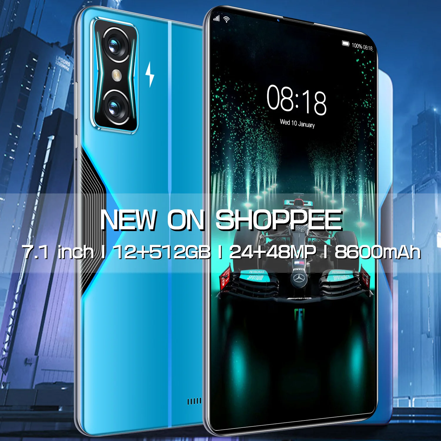 

Google Play PC K50 Tablet Global Version Notebook Android 10 12GB 512GB 8600mAh Qualcomm 5G 7.1 Inch 48MP 10 Core Gaming Laptop