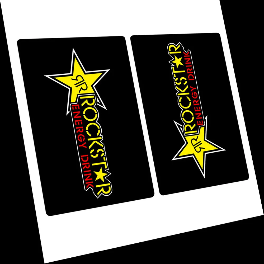Пара (2) для Rockstar Energy Drink графическая Защитная Наклейка на Мотокросс наклейка