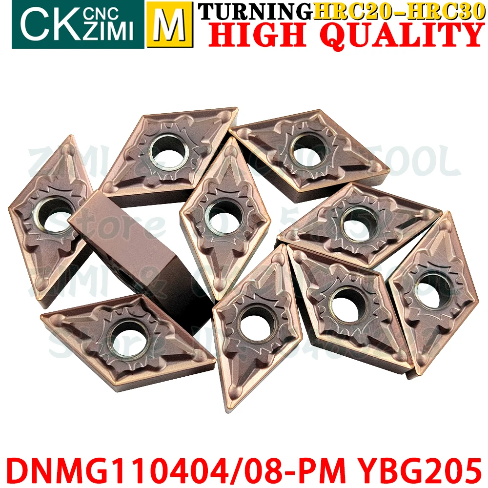 

DNMG110404-PM YBG205 DNMG110408-PM YBG205 Carbide Inserts External Turning Inserts Tool DNMG Indexable Metal Lathe Cutting Tools
