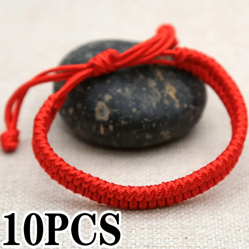 

Tibetan Thread Buddhist Bracelets Bangles Adjustable For Women Handmade Knot Amulet Red Rope Lucky Bracelet Charm Jewelry