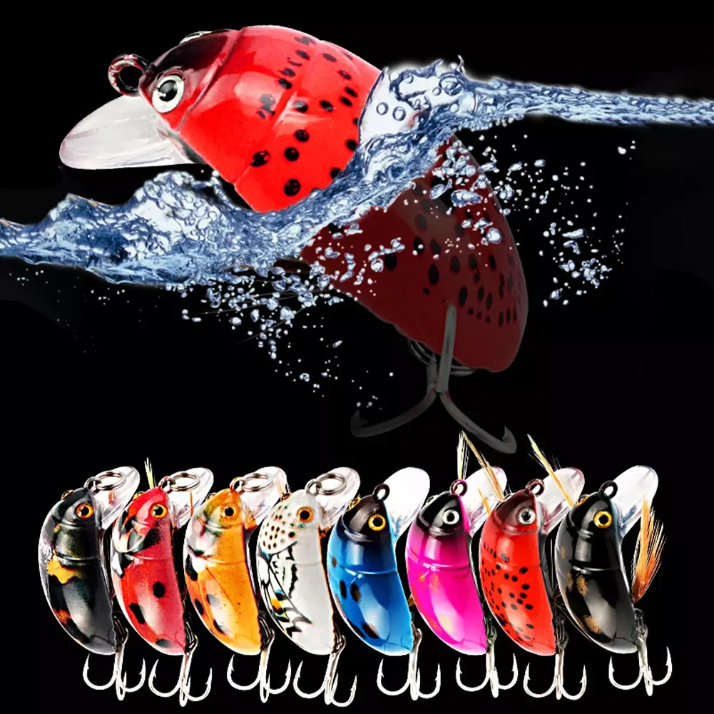 

38mm/4.1g Fishing Tackle Cicada Bait Fishing Lure Insect Bug Lure Sea Beetle Crank Floating Wobblers For Bass Carp Fishing