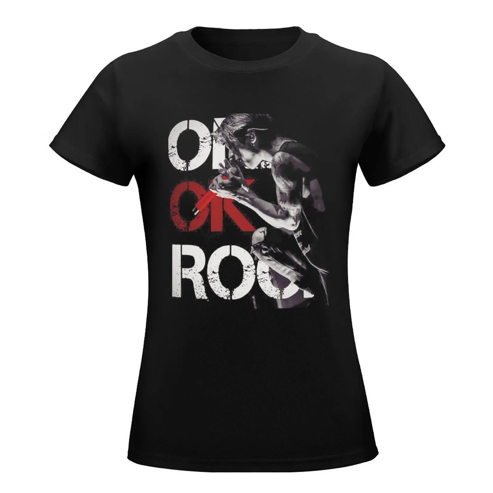 Женская футболка с надписью ONE OK ROCK TakA