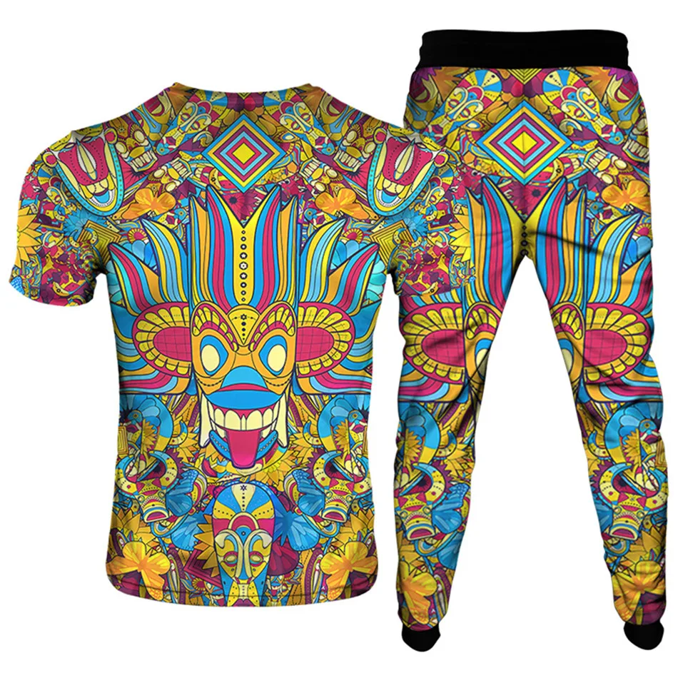 Спортивный костюм в стиле Харадзюку для мужчин и женщин футболка с принтом