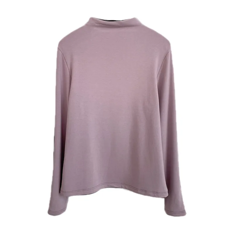 Женская рубашка двойного назначения с полувысоким воротником осень и зима