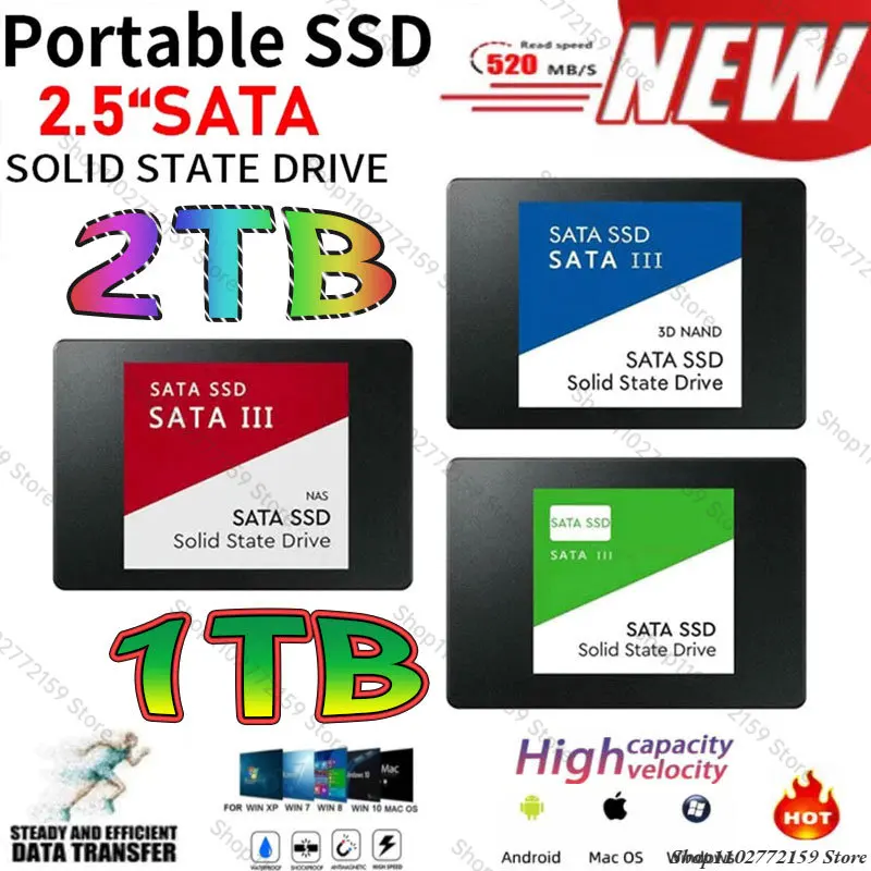 

HOT 100% Original 1TB 2TB Solid State Laptop Universal 4TB Hard Disk Desktop M.2 SSD 2280 High Capacity 1tb Solid State Drive