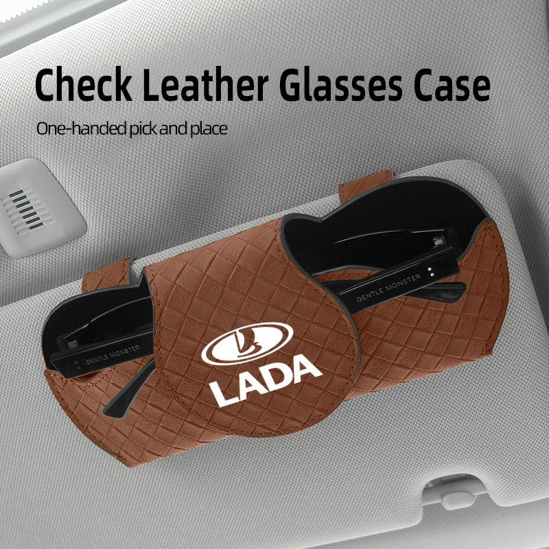 

Car Interior Glasses Clip Auto Sun Visor Sunglasses Holder For Lada Niva 2107 Xray Vesta Priora Granta Kalina Samara 2106 2014