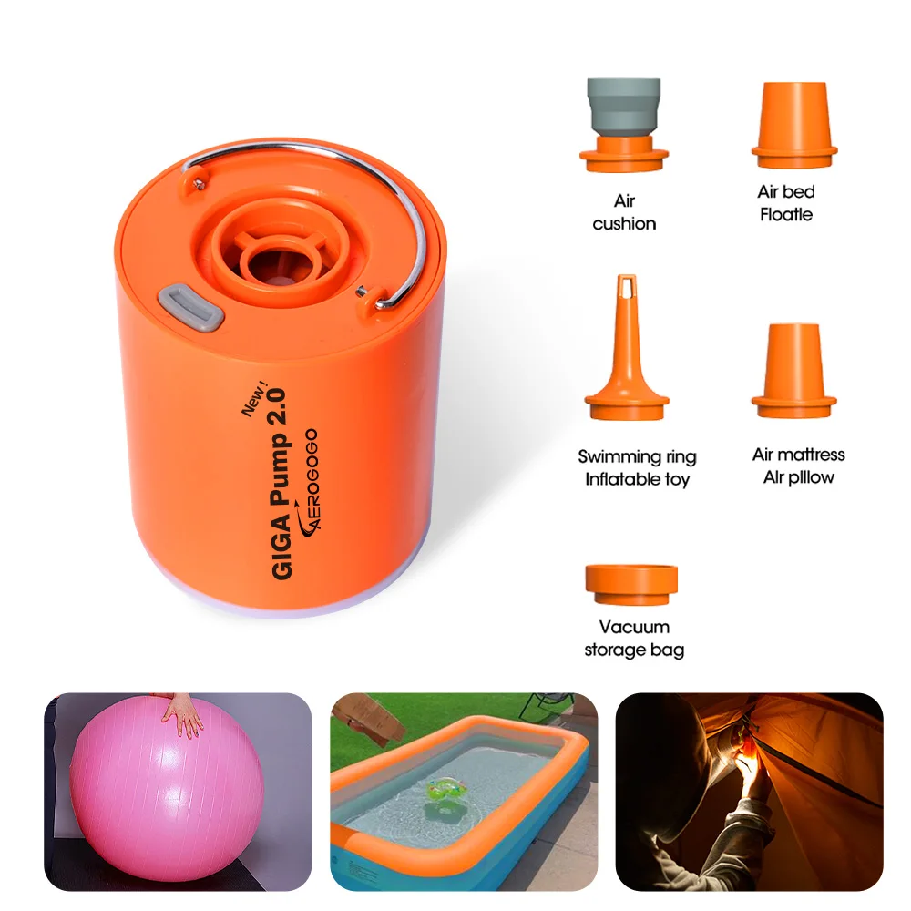 New GIGA Pump 2.0 3 in 1 Outdoor Camping Lantern Vacuum Pump For Mattress Swimming Ring Air Pillow