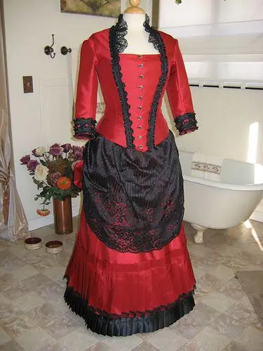

Платье в викторианском стиле, бальное платье, красное женское платье в викторианском стиле, классическое винтажное готическое платье в Южную Белль, бальное платье