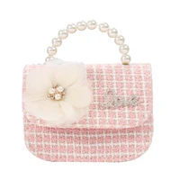 new winter baby girls wallets and handbags womens mini pearl messenger bag flower womens mini shoulder bags holiday g