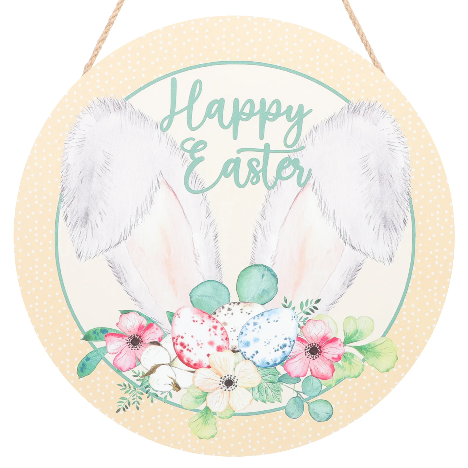 

Easter Sign Wood Happy Door Hanging Plaque Decoration Bunny Wall Pendant Day Decor Party Rustic Farmhouse Spring Hanger Hangers