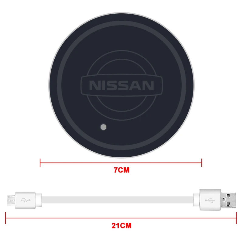 2 шт. светящиеся автомобильные подставки подстаканник противоскользящий коврик