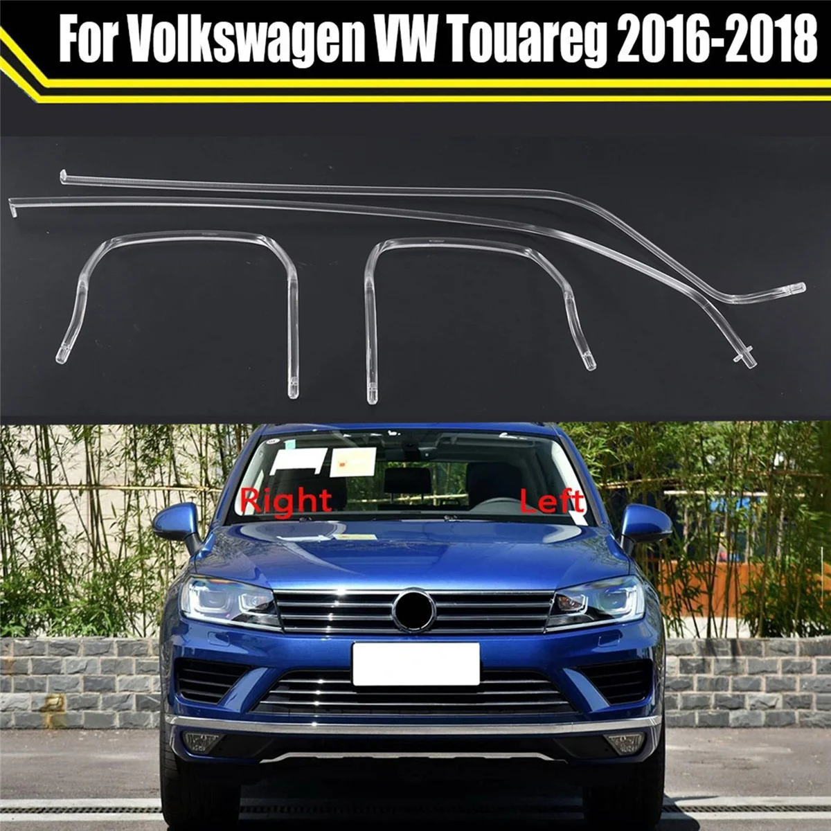 Для VW Touareg 2016-2018 Φ DRL Передняя фара светодиодный направляющая табличка для дневных