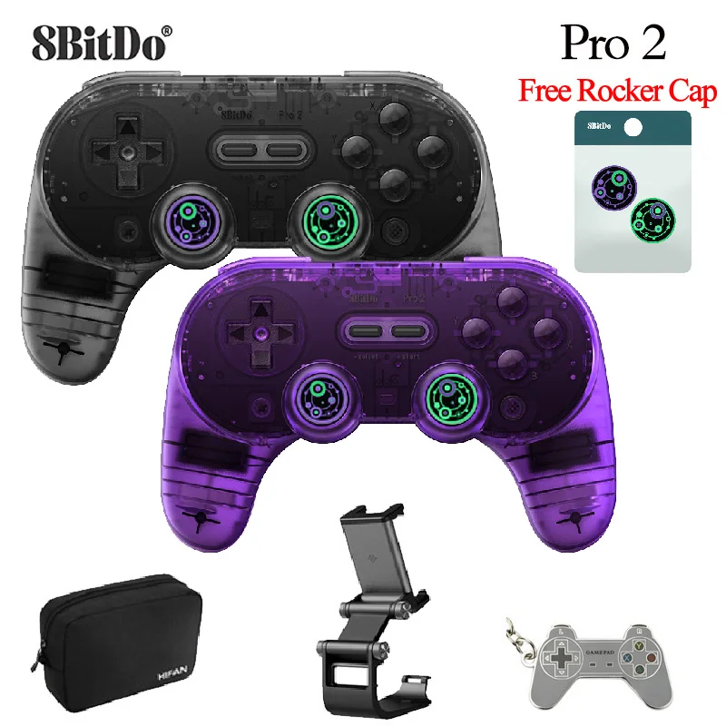 

Беспроводной Bluetooth геймпад 8bitdo Pro 2, контроллер с джойстиком для Nintendo Switch, ПК, macOS, Android, Steam и Raspberry Pi