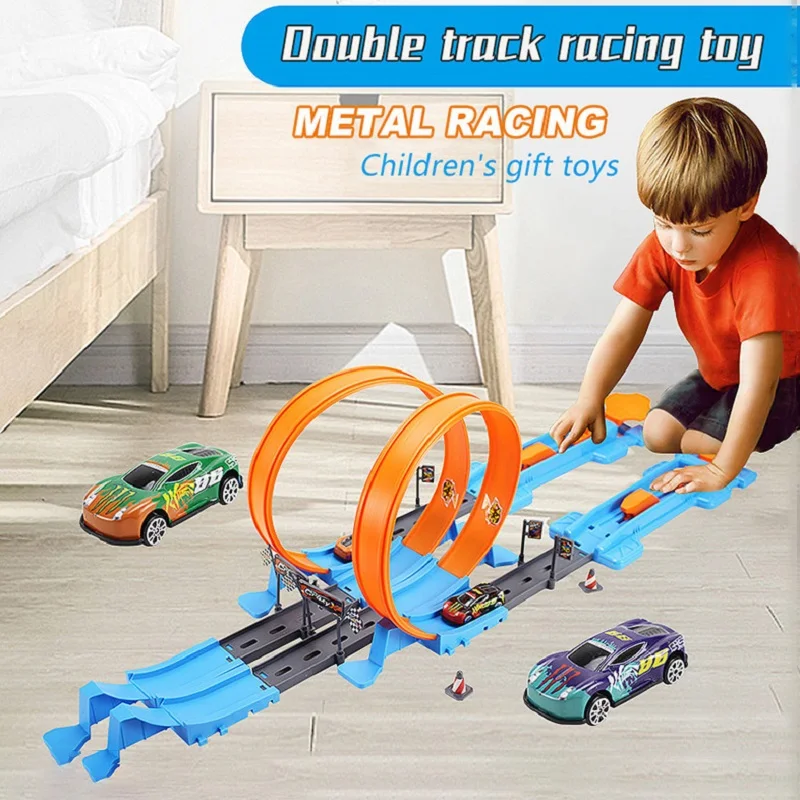 S Catapult Rail Car Racing Boy Toys For Children Gift