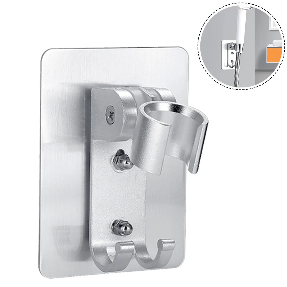 

Aluminum Shower Holder Adjustable Punch Free Bathroom Shower Head Stand Bracket Wall Mounted Kitchen Restroom Accessories