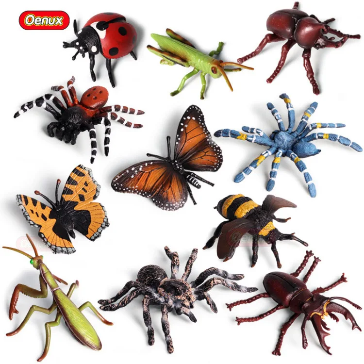 

Insect Animal Toys Figures Butterfly Bee Mantis Spider Insect Figures Playset Cake Topper Party Favors Educational Toy Christmas