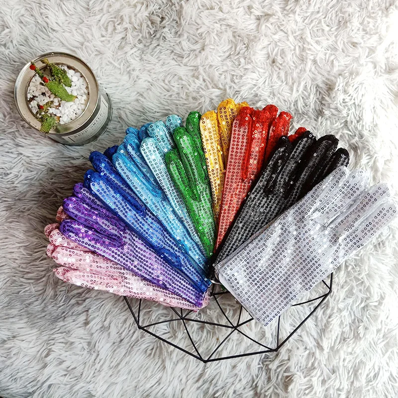 

Перчатки принцессы для танцев и представлений, детские длинные перчатки с бантом, атласные варежки с блестками для девочек, подарки на детский день