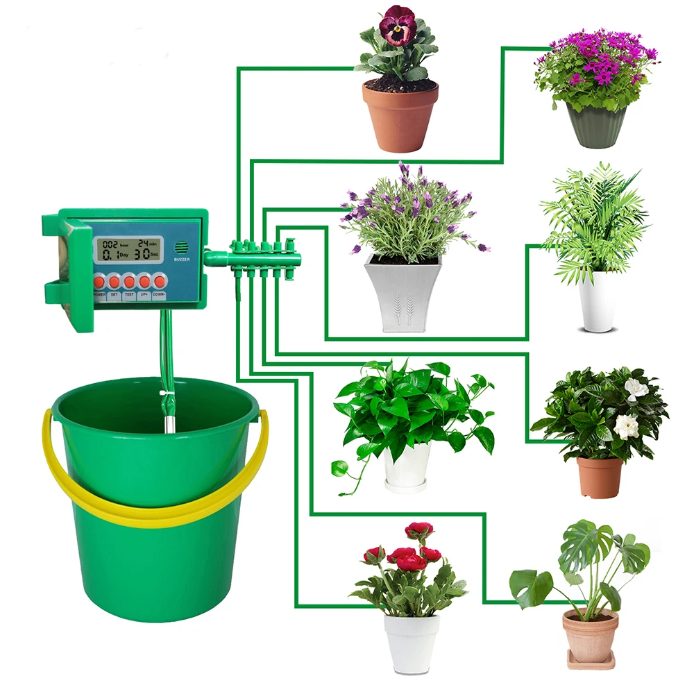 Automatic Micro Home Drip Irrigation Watering Kits System Sprinkler with Smart Controller for Garden Bonsai Indoor Use #22018
