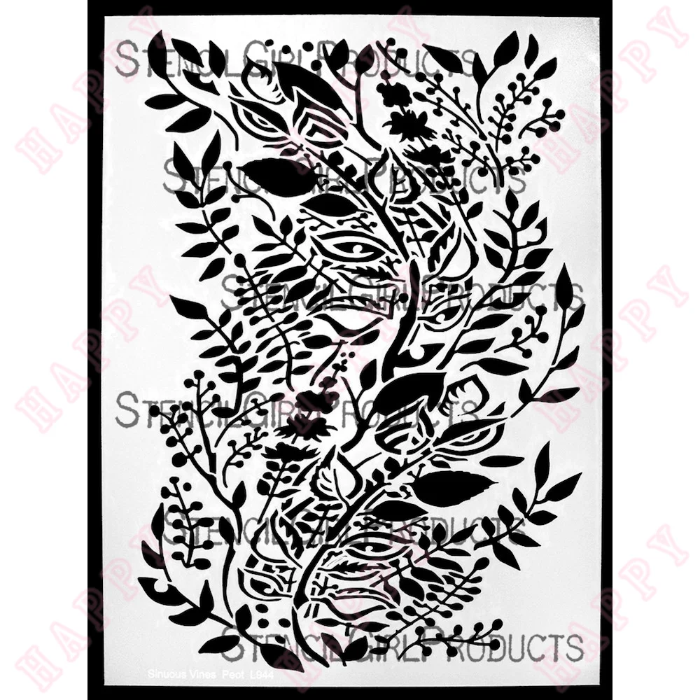 

Sinuous Vines Plastic Stencils For Diary Scrapbook Paper Card Photo Album Decoration Craft Engraving Making Embossing Template