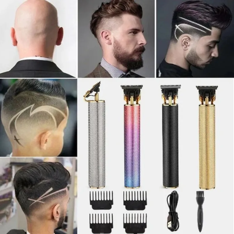 

2022 New Style Barber Professional Electric Hair Clipper USB Rechargeable Cordless T9 Electric Hair Clipper Men's Beard Trimmer