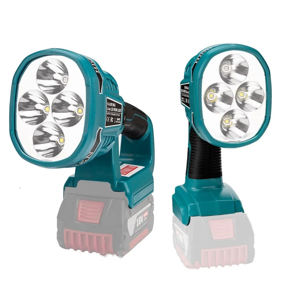 

12W 18V Portable LED Lamp Work Light With USB Charger Fit For Bosch BAT609 BAT618 Li-ion Battery Flashlight Spotlights Outdoor