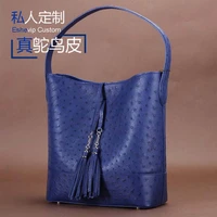 ourui new arrival selling hot style female ostrich leather female handbag women bag