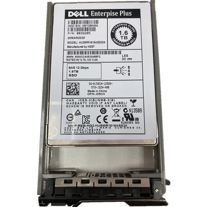 

Готов к отправке dell 1,6 ТБ SAS 6 ГБ/сек. 2,5 дюймов для сервера sas ssd 1,6 t