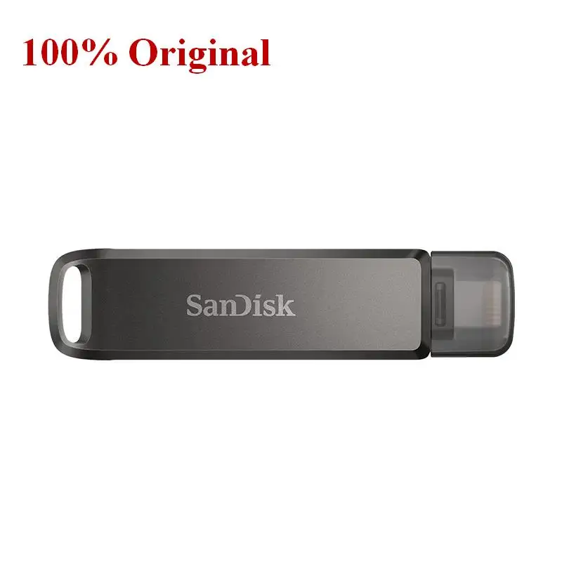 SanDisk OTG iXpand Флэш-накопитель Luxe Pendrive Type-C и Lightning USB 3.1 64 ГБ 128 256 Металлическая карта