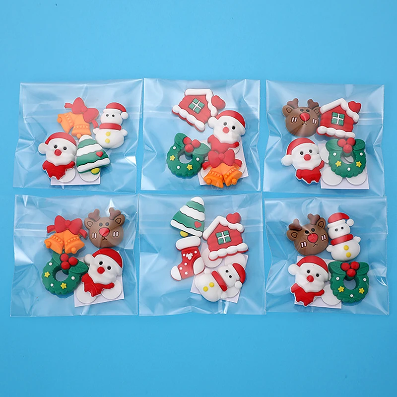 

2 Bags Christmas Cute Craft Ornament 3D Resin Stickers DIY Decoration Pendants Phone Cover/Water Cup/Bag Creative Accessories