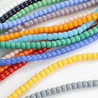 glass barrel beads 68mmdiy jewelry accessories porcelain color imitation jade glass cylindrical beads frosted beads scattered