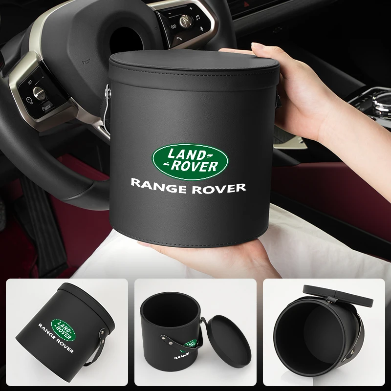 Автомобильная кожаная корзина для мусора с крышкой портативный органайзер