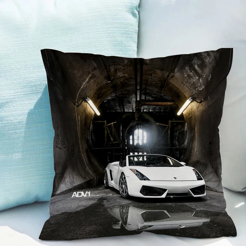 

L-lamborghini Pillowcase Decoration Cushions Living Room Double-sided Printing 45x45 Cover for Pillow Covers Decorative 40x40