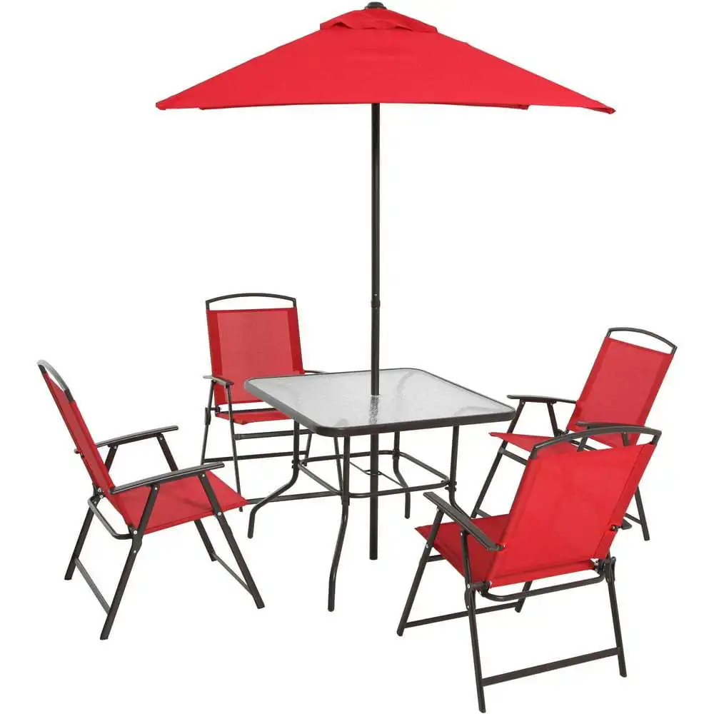 

Lane 6 Piece Outdoor Patio Dining Set, Red