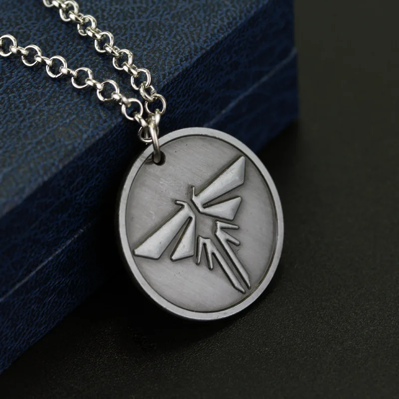 

The Last Of Us 2 Necklaces Firefly Logo Letter Dogtag Joel Ellie Vintage Retro Antique Pewter Accessories Chain Jewelry