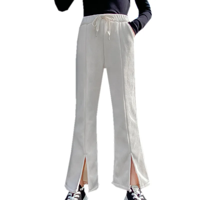 

Kids Pants Solid Color For Girls Casual Style Summer Loose Split Fashion Design Clothes Children Trousers 6 8 10 12 14Years Old