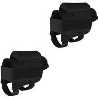 2pcs multi functional outdoor wargame bullet bag portable buttstock rifle stock pack cheek rest pad with ammo carrier