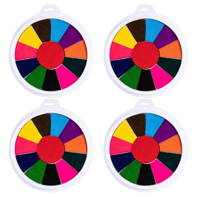 

Craft Large Ink Pad Stamps, Rainbow DIY Fingerprint Ink Pad, Educational Washable Card Maker DIY Ink Pad