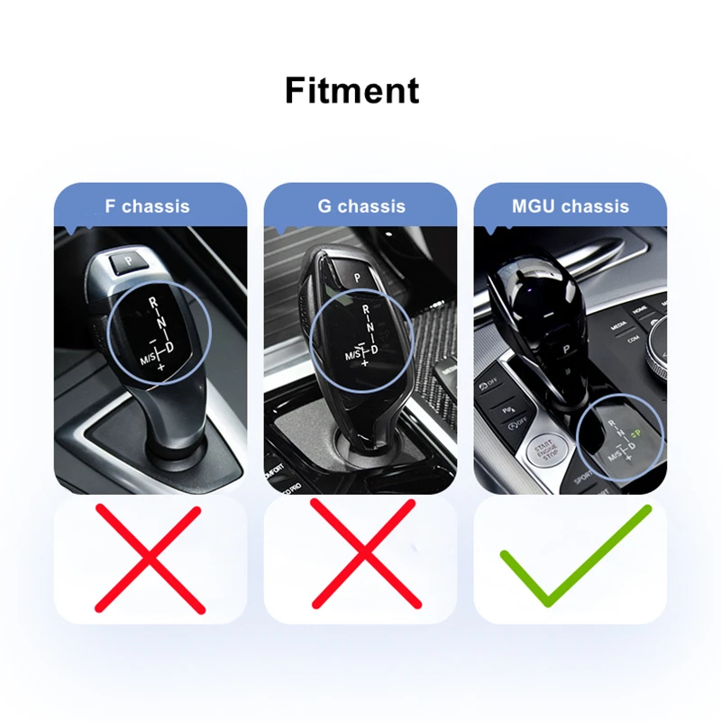 Фото Для BMW 3 серии G20 G28 4 серии G22 X3 X4 X5 X6 Интерьерные аксессуары 3 шт. Кристалл MGU Модель Ручка переключения передач Ручка iDrive №2