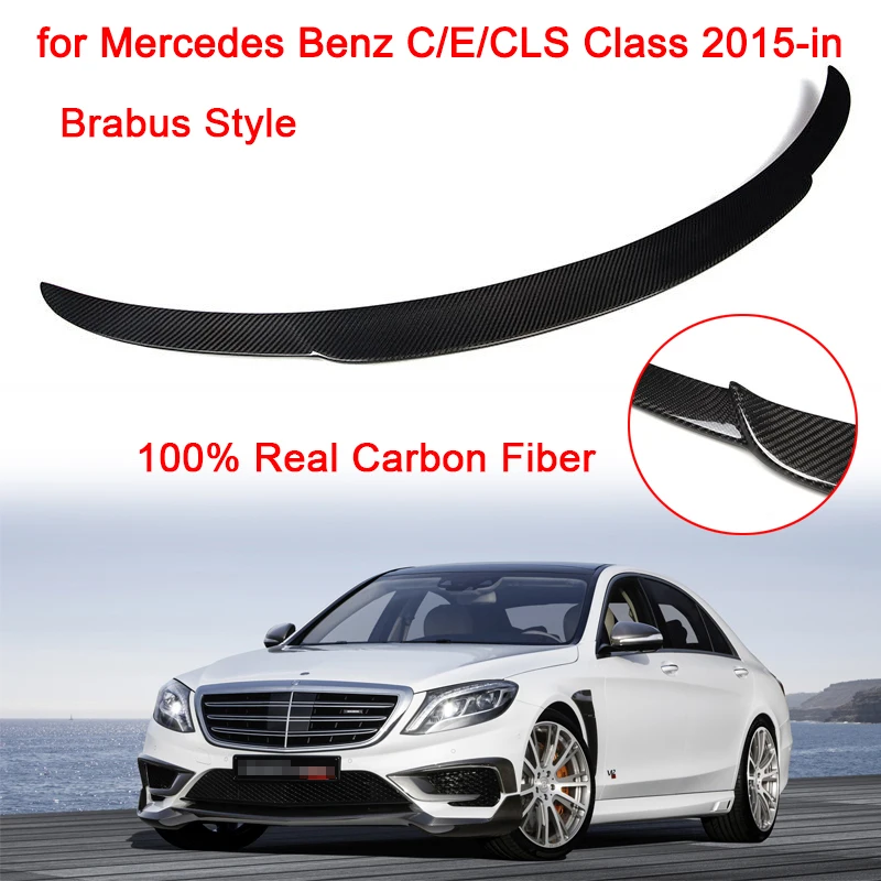 

Car Rear Spoiler Wing Tail Lip Real Carbon Fiber for Mercedes Benz C/E/CLS Class W205 W213 W257 2/4 Doors Brabus Style 2015-in
