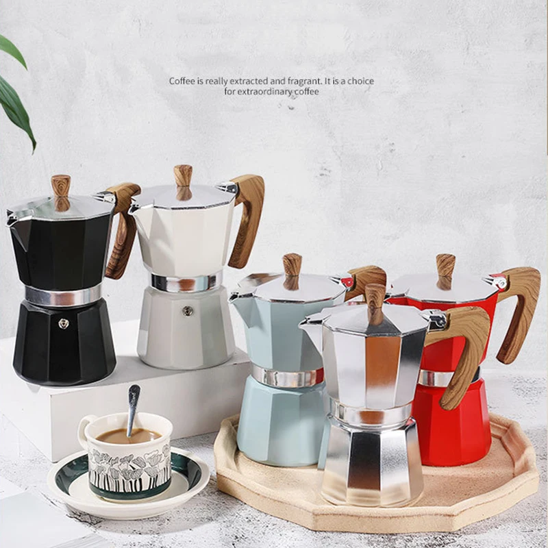 Котелок Moka итальянская кофемашина эспрессо алюминиевая гейзерная кофеварка