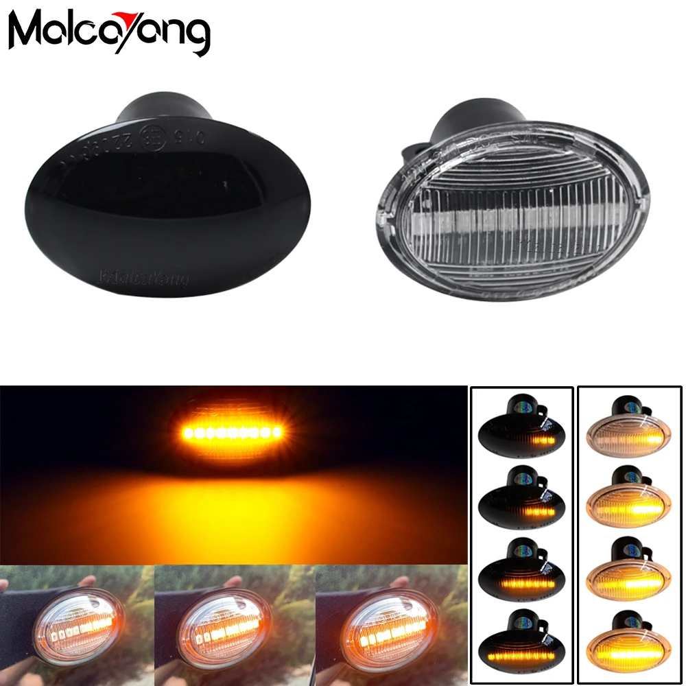 

For Fiat 500 Ford KA Lancia Lybra Ypsilon Maserati GranCabrio Granturismo Alfa 4C LED Dynamic Side Marker Turn Signal Light