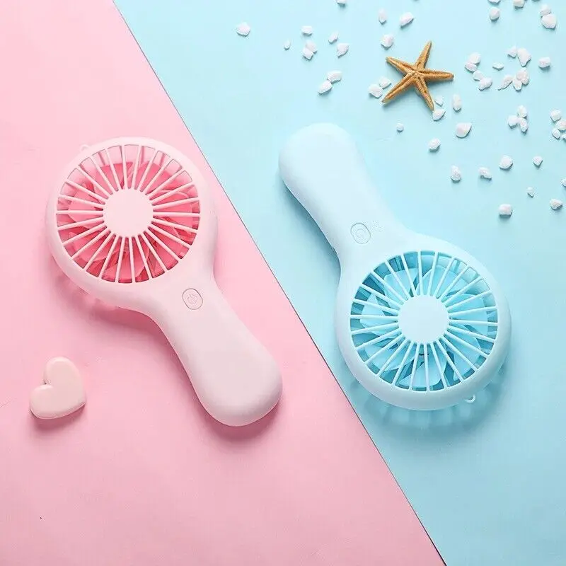

Long Handheld Small Fan Cooler Portable Small Usb Charging Fan Mini Silent Charging Desk Dormitory Office Student Gifts