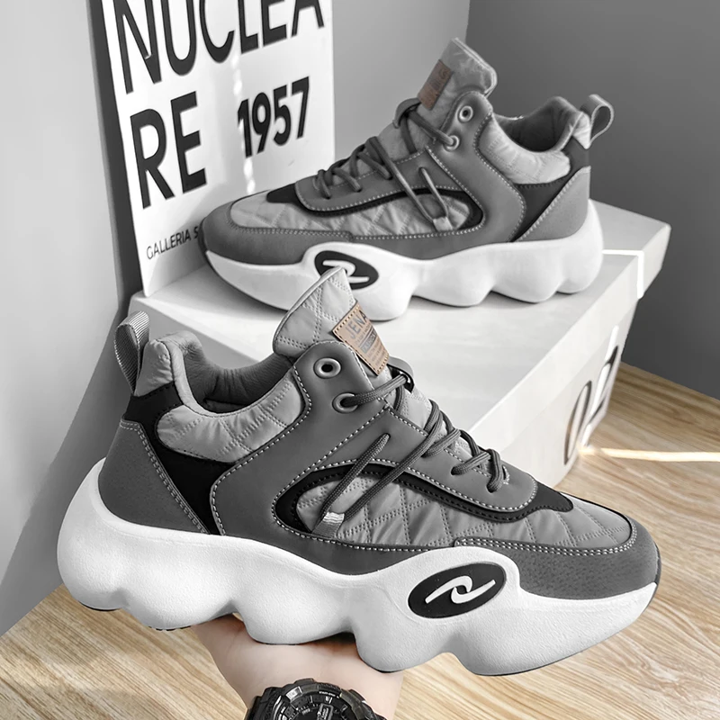 

2022 Autumn and Winter Sneakers Men Fashion Non-slip Platform Shoes Outdoor Comfortable Breathable Running Shoes