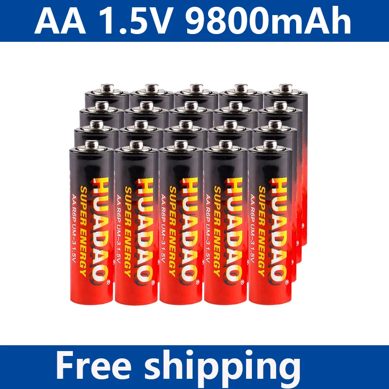 

New 1.5V 9800mAh AA 3A Alkaline Rechargeable Battery For Camera Flashlight Toys Shaver Watch Mouse Clock Remote Control