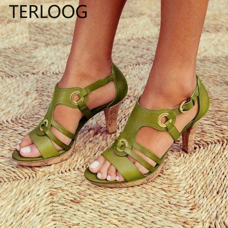 

High Heels Women Sandals Summer Designer Dress Slippers 2022 Fashion Pumps Rome Plus Size 35-43 Slides Women Shoes Party Mujer
