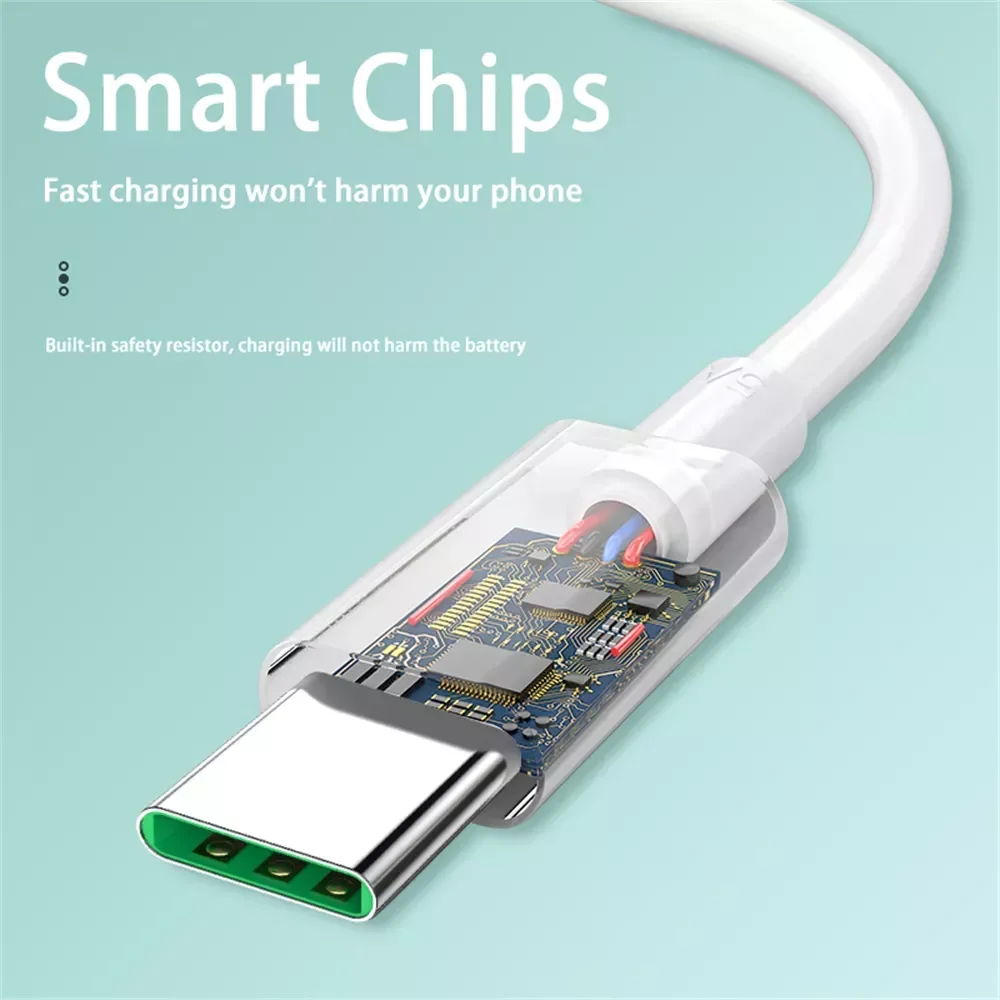 

USB C 6A Fast Charging Cord for OPPO R17 Find X Reno Type C Mobile Accessories Data Charger USB