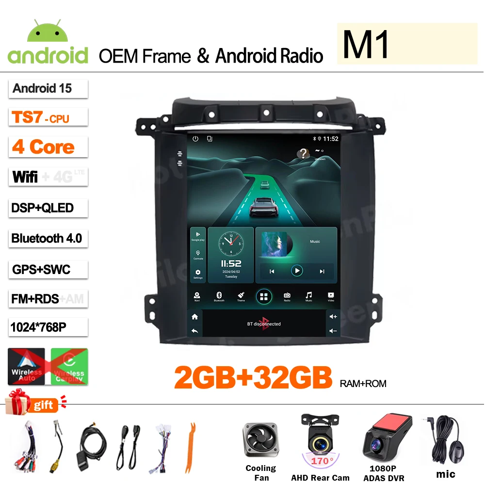 

Автомобильный Android для Kia Sorento BL 2002-2006, стерео головное устройство, мультимедийный видеоплеер, GPS-навигация, 9,7 дюйма, вертикальный Wi-Fi DSP 5G