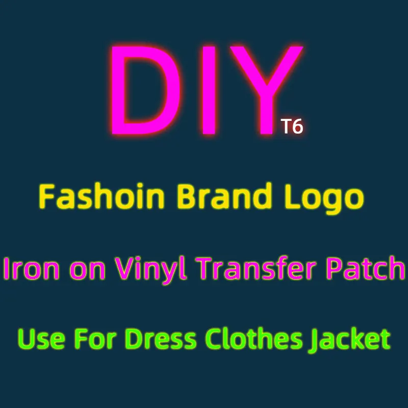 Custom Brand Logo Iron-on Transfers for Clothing Stripe on Clothes Heat Thermo-sticker for Clothes Applique Diy Iron on Vinyl