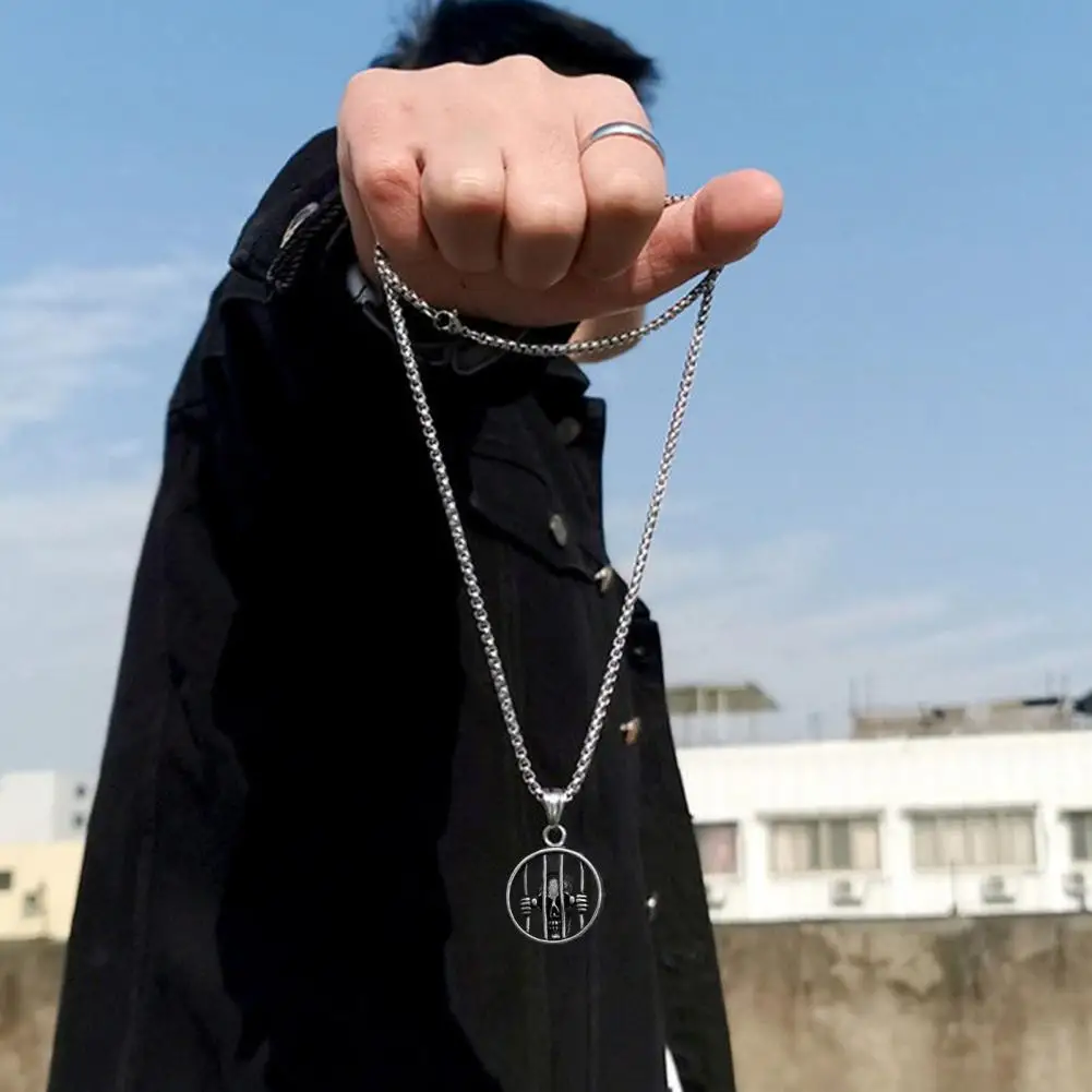 

Chic Men Necklace Colorfast Necklace Prison Break Skull Ghost Skull Walker Male Necklace Gift